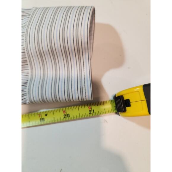 Brooks Brothers Shirt Mens 15.5 34 Medium Blue Gray Striped Regent Dress Preppy - Picture 6 of 9